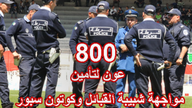 Photo of 800 عون لتأمين  مواجهة شبيبة القبائل وكوتون سبور الكاميروني